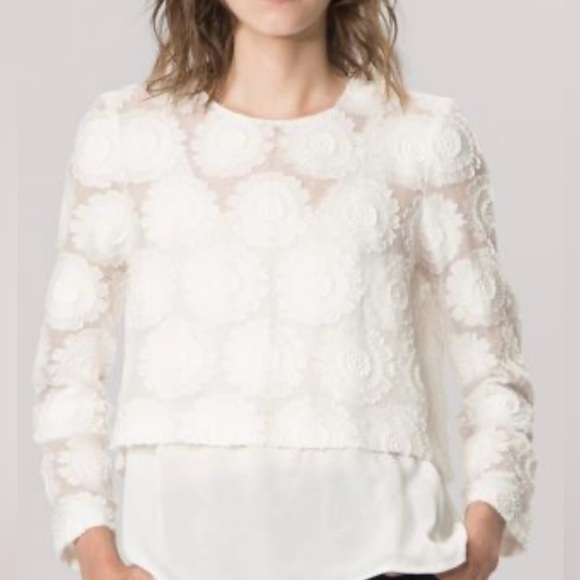 Maje | Floral Embroidered Blouse - Picture 1 of 5